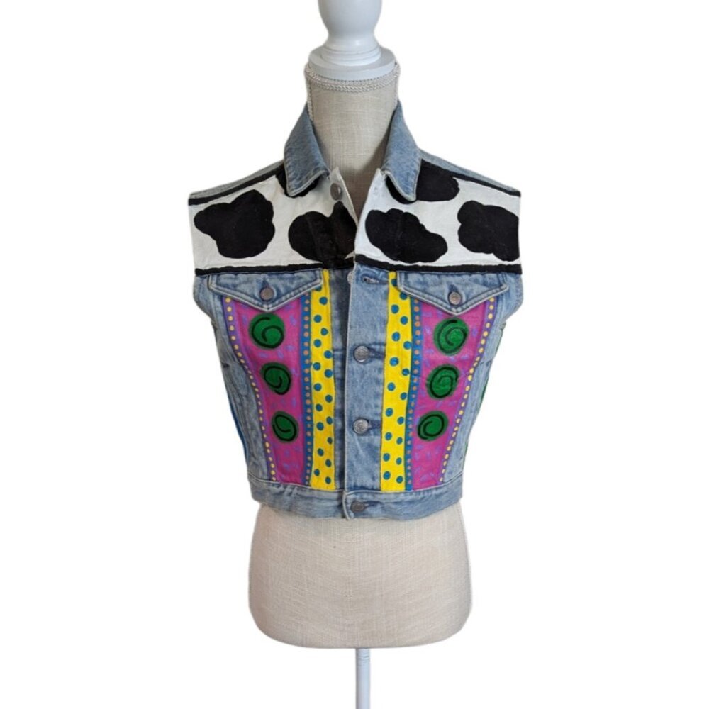 GAP Custom Painted Denim Vest